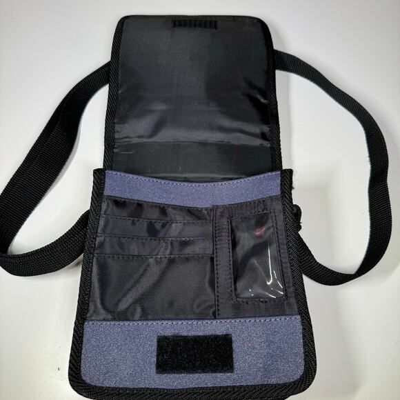 STAR Red Blue Star Print Crossbody Wallet Purse Vinyl Travel Organizer - Picture 7 of 13